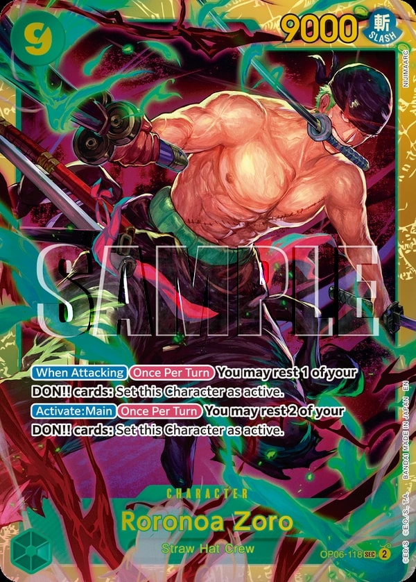 Roronoa Zoro (118) (Reprint) One Piece card