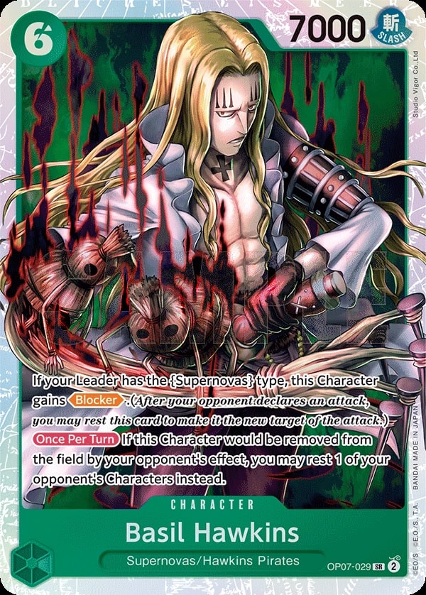Basil Hawkins OP07-029 One Piece card