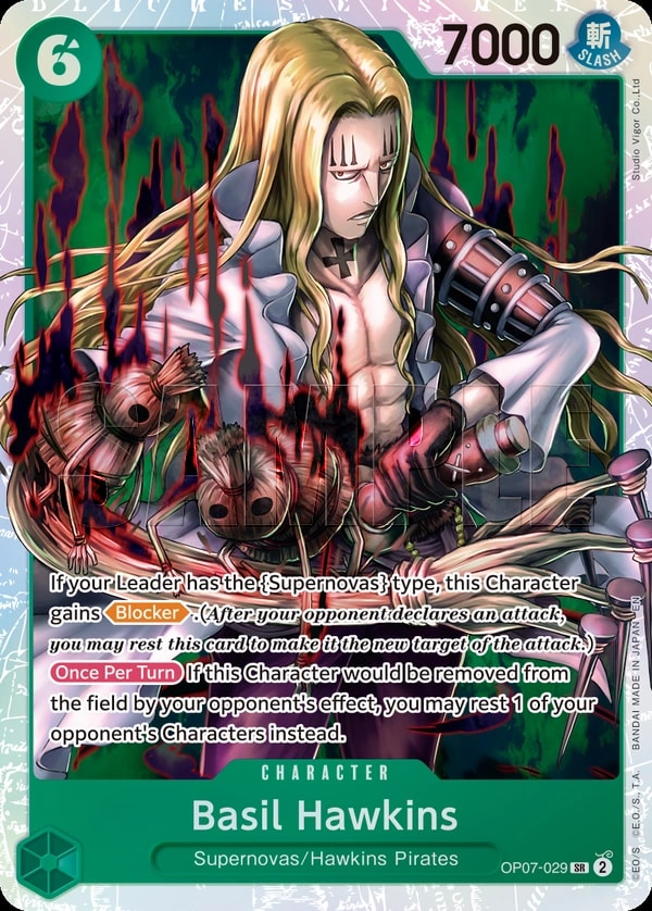 Basil Hawkins (029) (Reprint) One Piece card