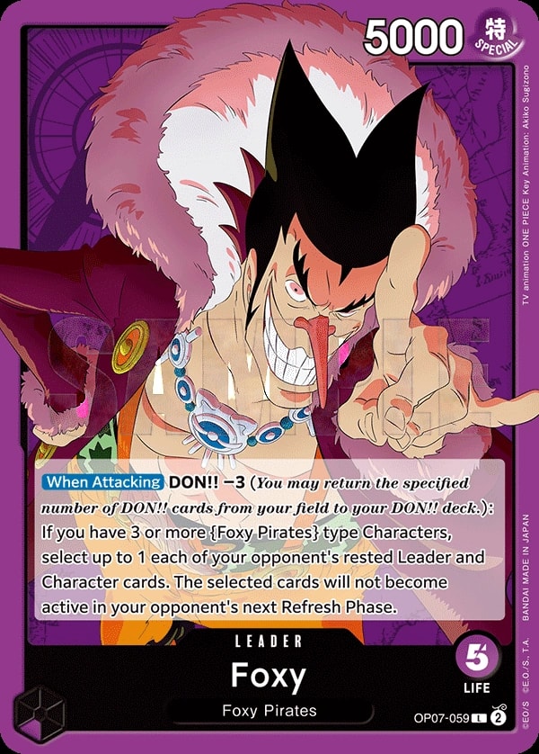 Foxy OP07-059 One Piece leader card
