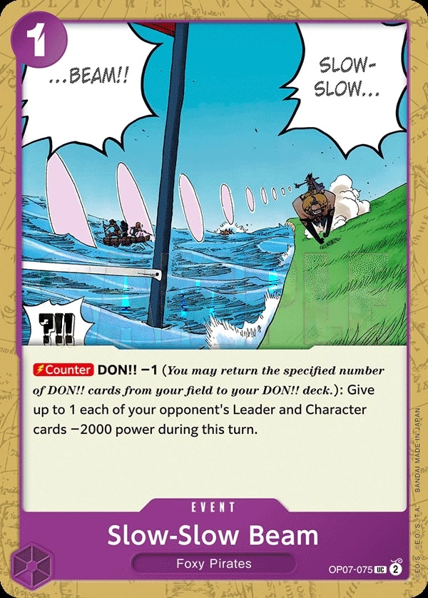 Slow-Slow Beam (OP07-075) — Uncommon One Piece card