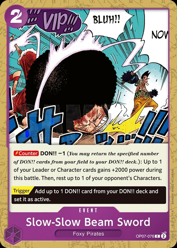 Slow-Slow Beam Sword (OP07-076) — Common One Piece card
