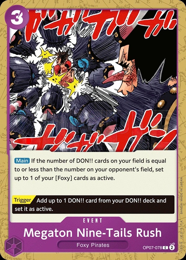 Megaton Nine-Tails Rush (OP07-078) — Common One Piece card