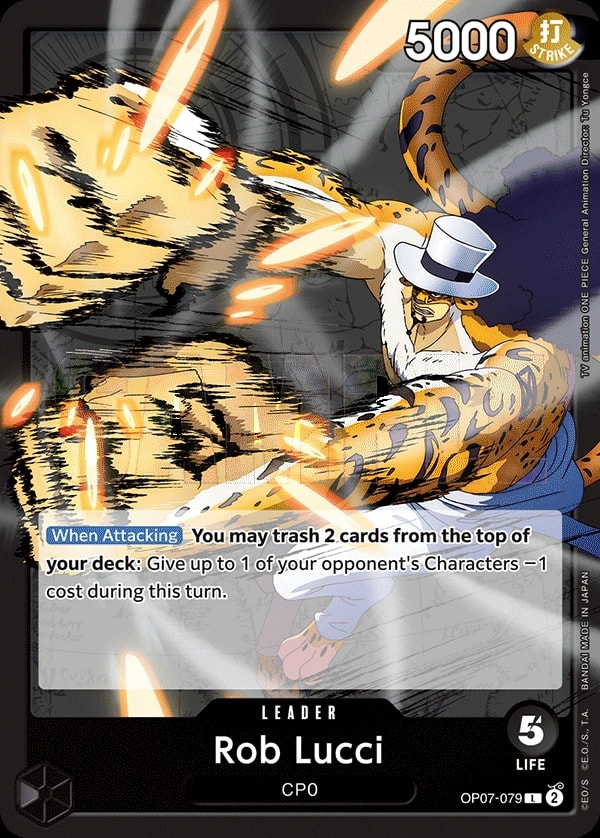 Rob Lucci OP07-079 One Piece leader card