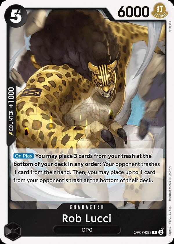 Rob Lucci (OP07-093) — Rare One Piece card