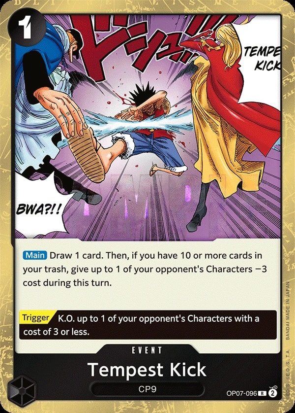Tempest Kick (OP07-096) — Rare One Piece card