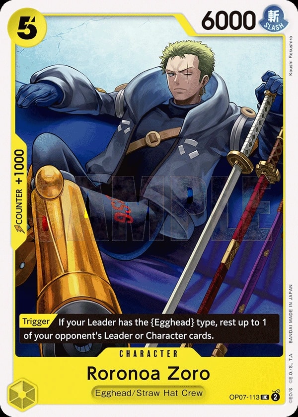Roronoa Zoro (OP07-113) — Uncommon One Piece card