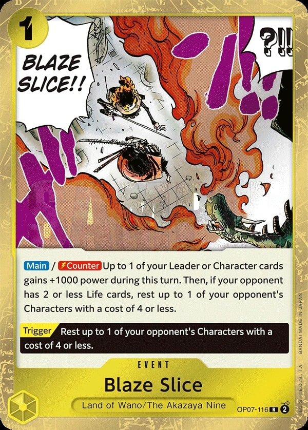 Blaze Slice (OP07-116) — Rare One Piece card