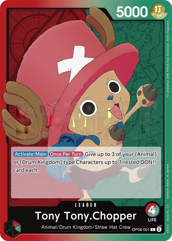 Tony Tony.Chopper OP08-001 One Piece leader card