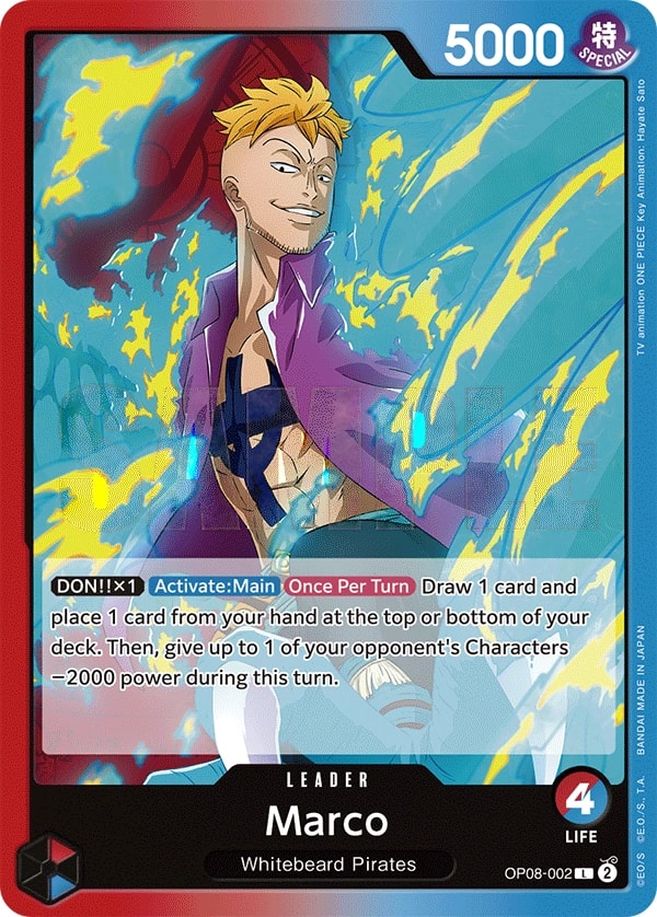 Marco OP08-002 One Piece leader card