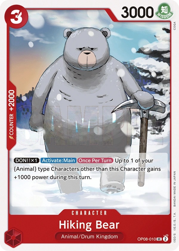 Hiking Bear (OP08-010) — Uncommon One Piece card
