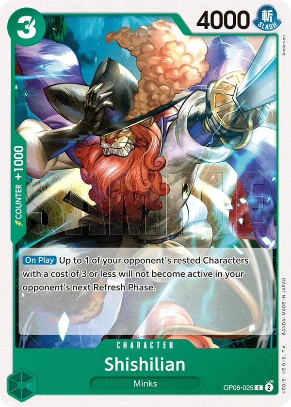 Shishilian (OP08-025) — Common One Piece card