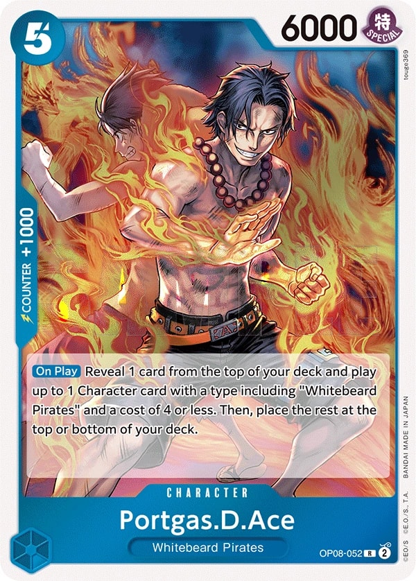 Portgas.D.Ace (OP08-052) — Rare One Piece card