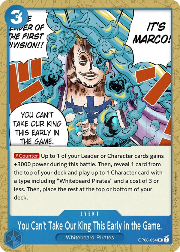 You Can't Take Our King This Early in the Game. (OP08-054) — Common One Piece card