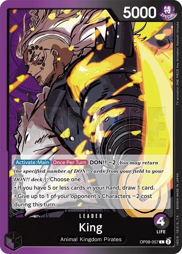 King OP08-057 One Piece leader card