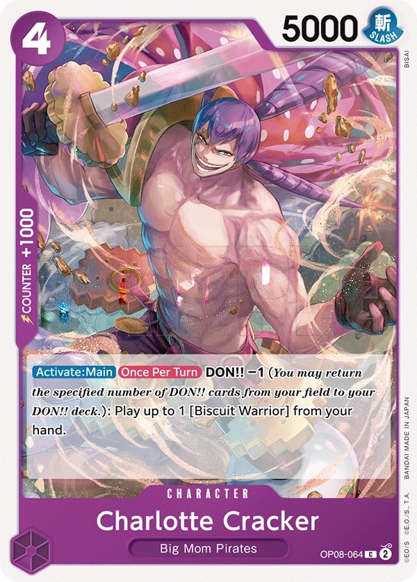 Charlotte Cracker (OP08-064) — Common One Piece card