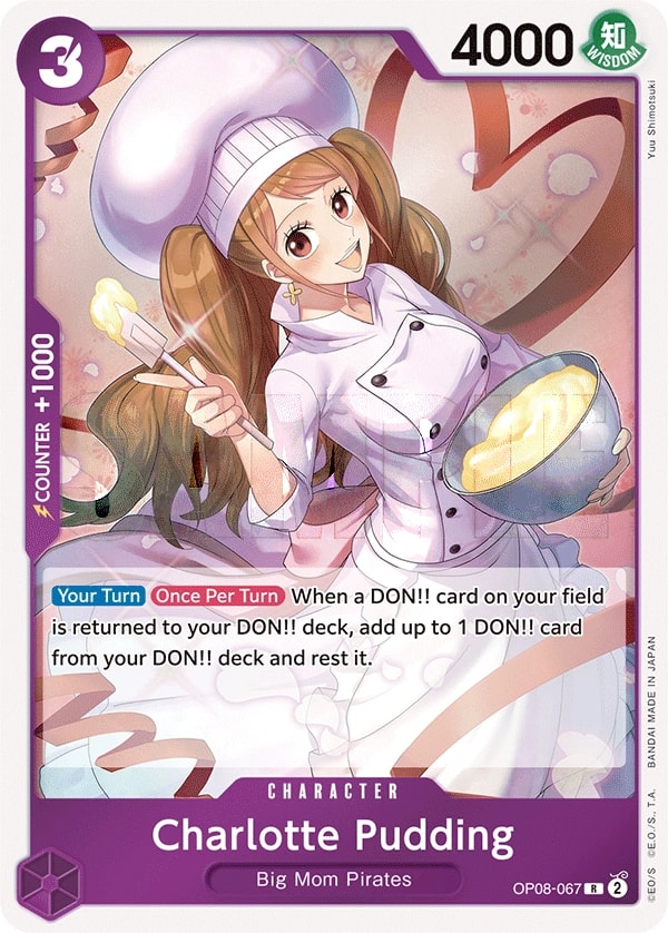Charlotte Pudding (OP08-067) — Rare One Piece card