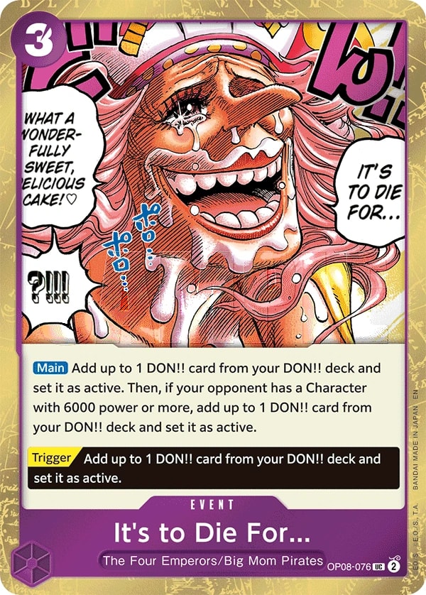 It's to Die For (076) (Pirate Foil) One Piece card