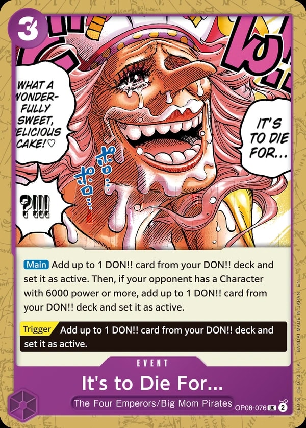 It's to Die For (076) (Reprint) One Piece card