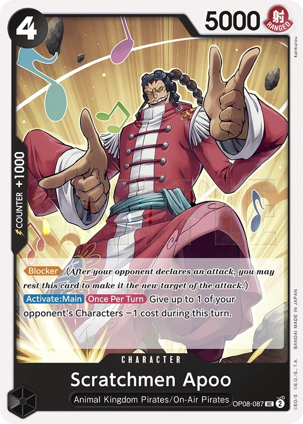 Scratchmen Apoo (OP08-087) — Uncommon One Piece card