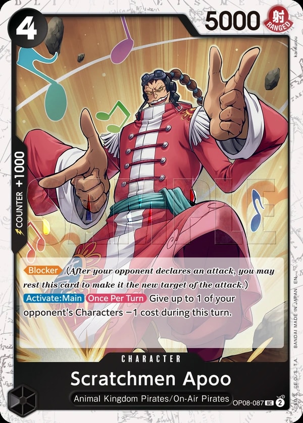 Scratchmen Apoo (087) (Pirate Foil) One Piece card