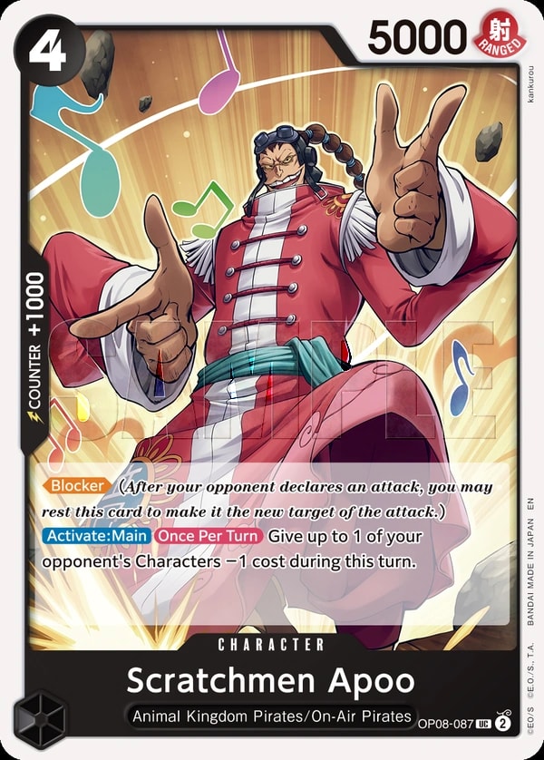 Scratchmen Apoo (087) (Reprint) One Piece card