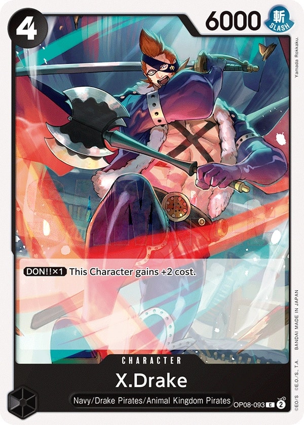 X.Drake (OP08-093) — Common One Piece card