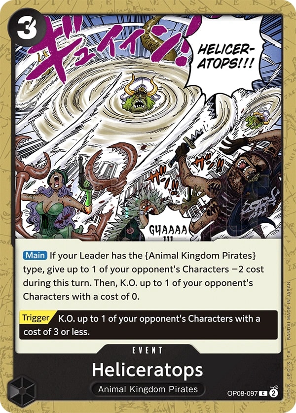 Heliceratops (OP08-097) — Common One Piece card