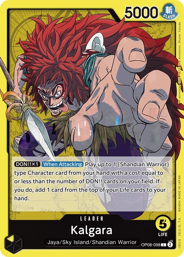 Kalgara OP08-098 One Piece leader card
