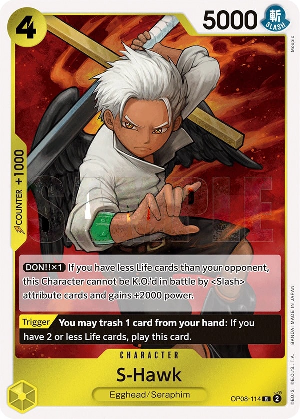 S-Hawk (OP08-114) — Rare One Piece card