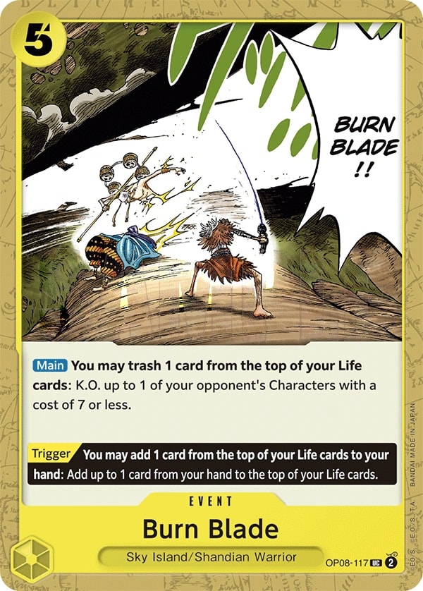 Burn Blade (OP08-117) — Uncommon One Piece card