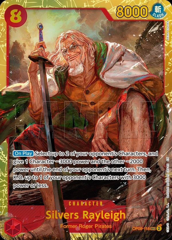 Silvers Rayleigh (118) (Reprint) One Piece card