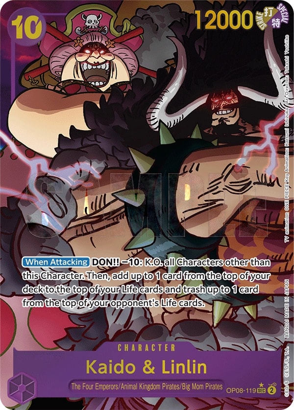 Kaido & Linlin (119) (Parallel) One Piece card