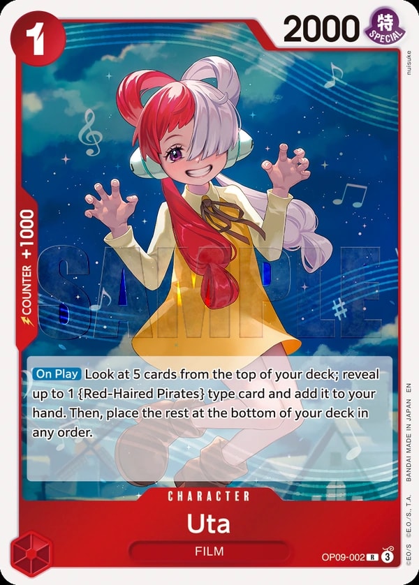 Uta (002) (Reprint) One Piece card