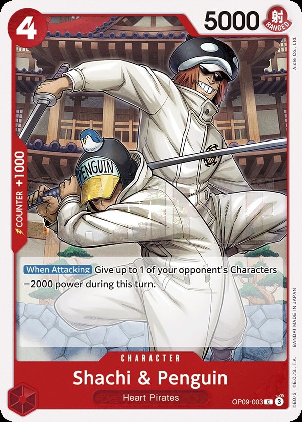 Shachi & Penguin (OP09-003) — Common One Piece card