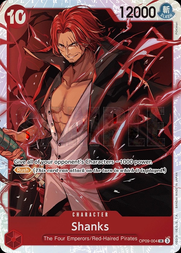 Shanks OP09-004 One Piece card