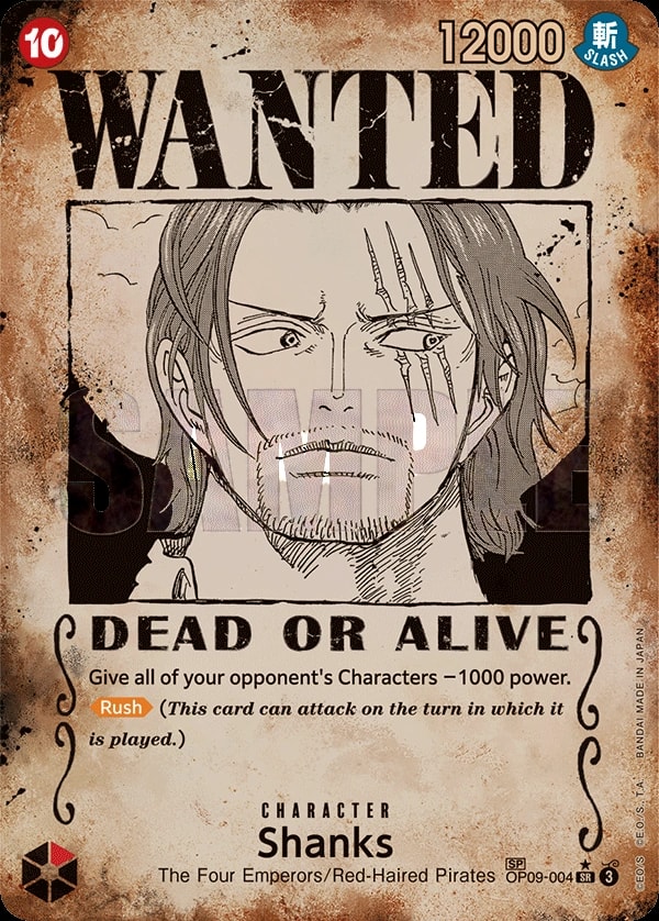 Shanks (004) (Wanted Poster) One Piece card
