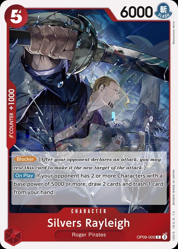 Silvers Rayleigh (OP09-005) — Rare One Piece card