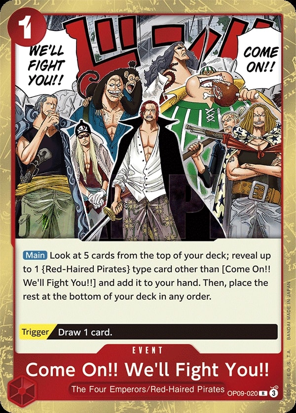 Come On!! We'll Fight You!! (OP09-020) — Rare One Piece card