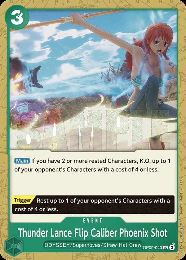 Thunder Lance Flip Caliber Phoenix Shot (OP09-040) — Uncommon One Piece card