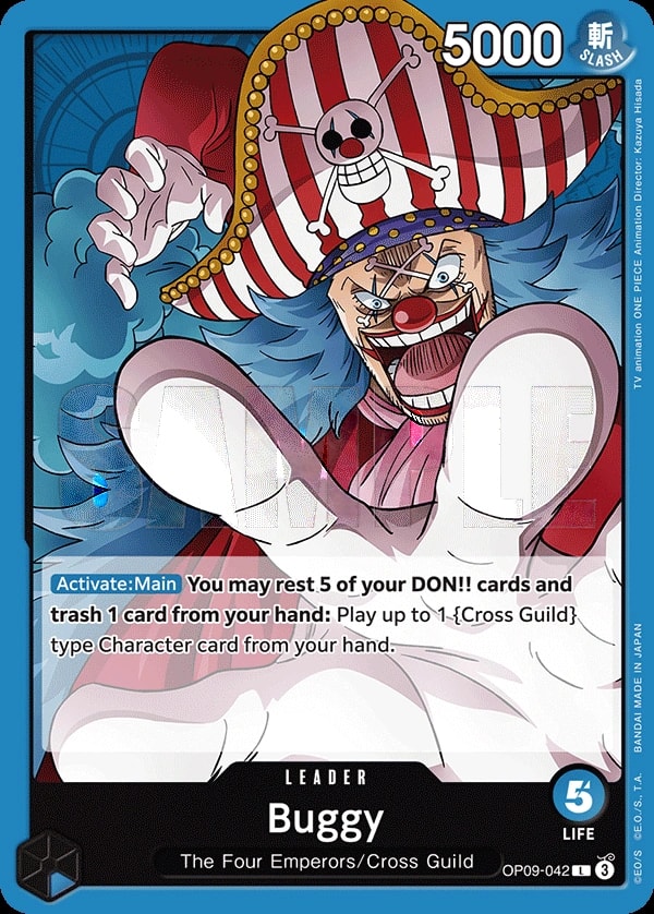 Buggy OP09-042 One Piece leader card