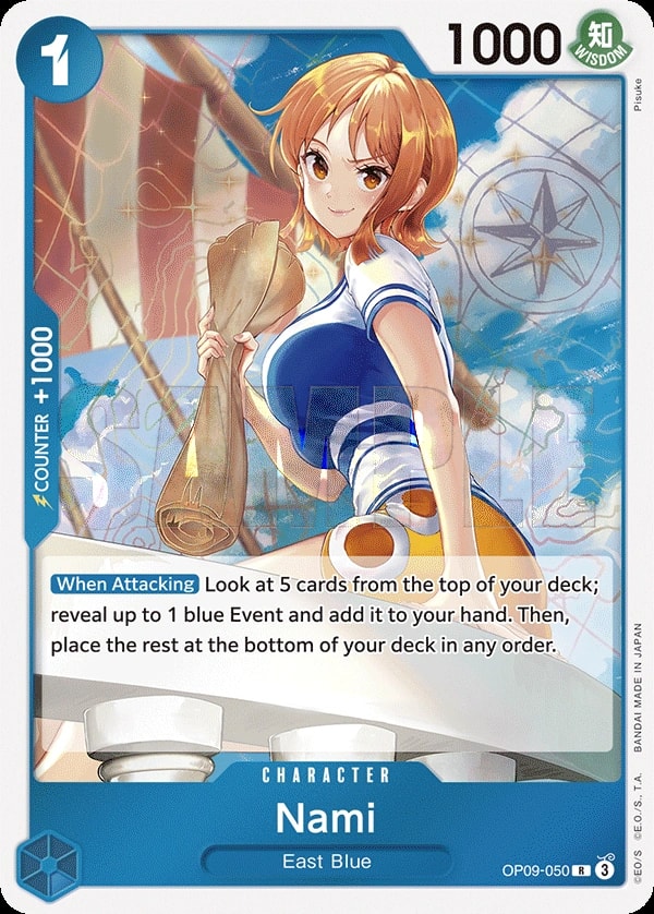 Nami (OP09-050) — Rare One Piece card
