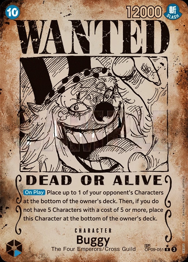 Buggy (051) (Wanted Poster) One Piece card