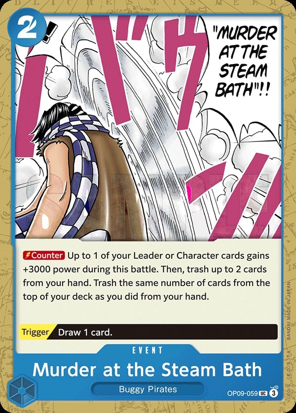 Murder at the Steam Bath (OP09-059) — Uncommon One Piece card