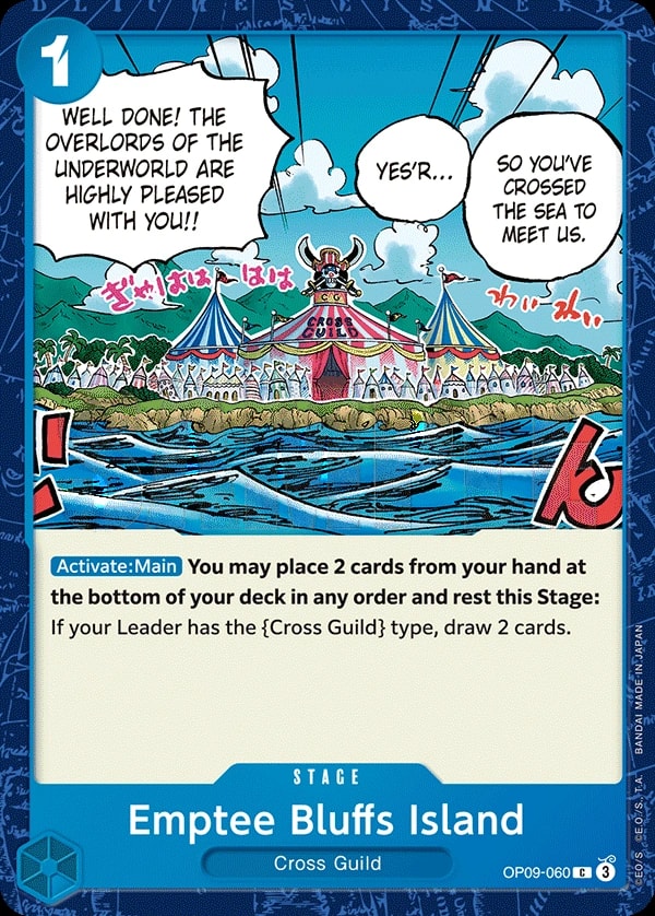 Emptee Bluffs Island (OP09-060) — Common One Piece card
