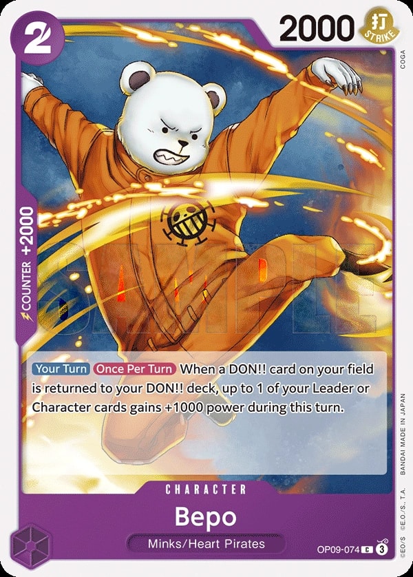 Bepo (OP09-074) — Common One Piece card