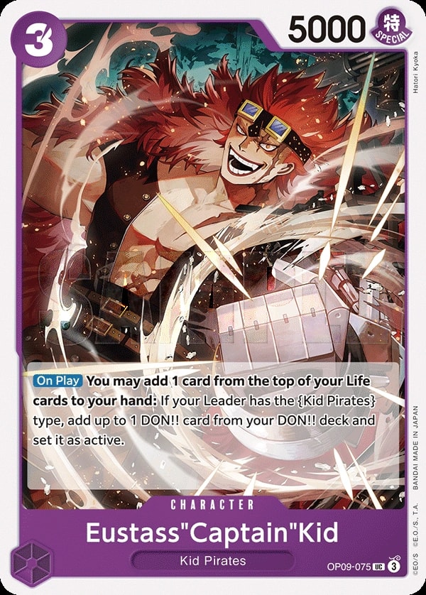 Eustass"Captain"Kid (OP09-075) — Uncommon One Piece card
