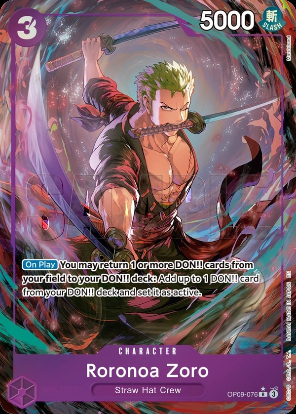 Roronoa Zoro (076) (Alternate Art) One Piece card