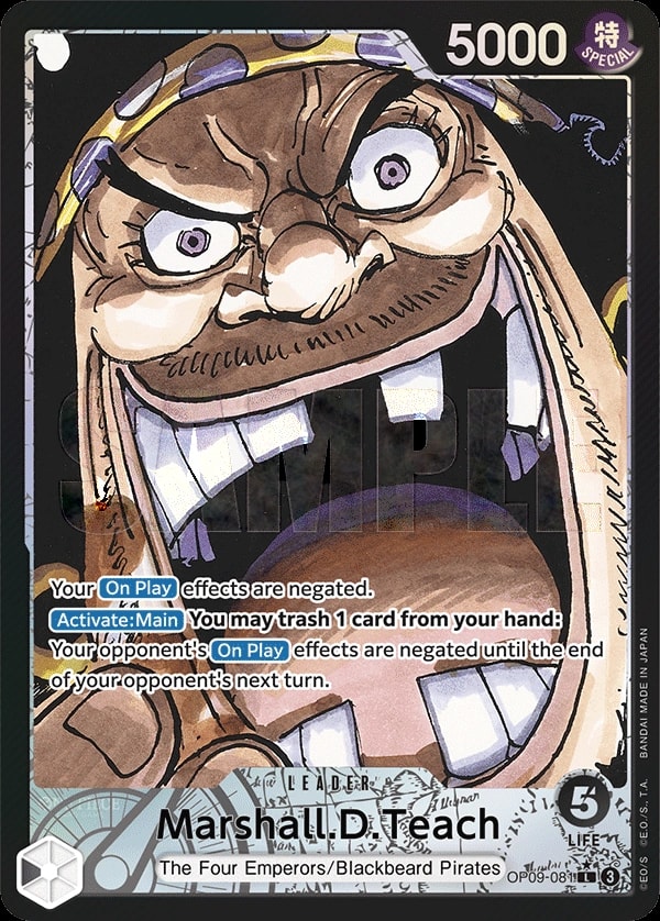 Marshall.D.Teach (081) (Parallel) One Piece card
