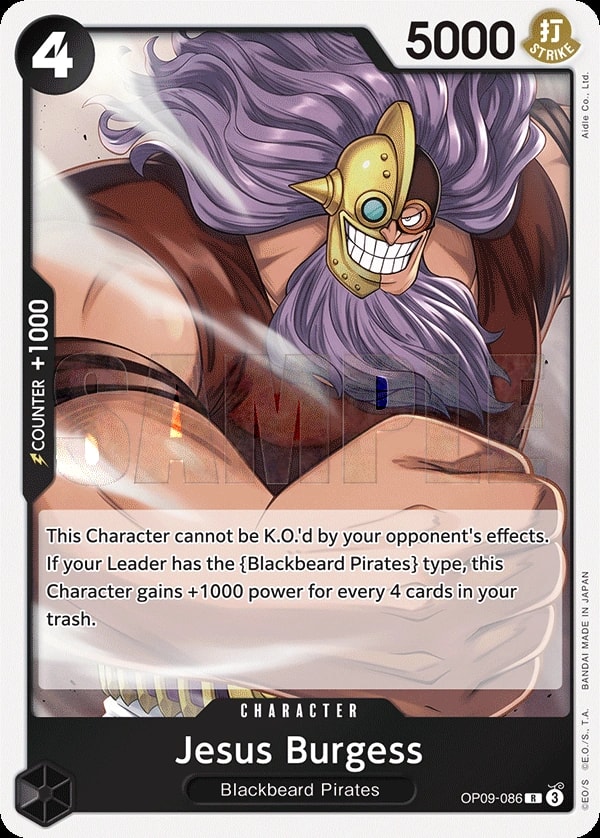 Jesus Burgess (OP09-086) — Rare One Piece card